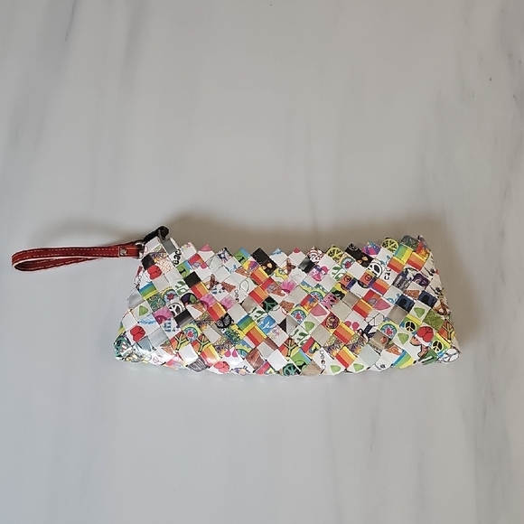 Nahui Ollin Handbags - Nahui Ollin Colorful Woven Clutch Bag